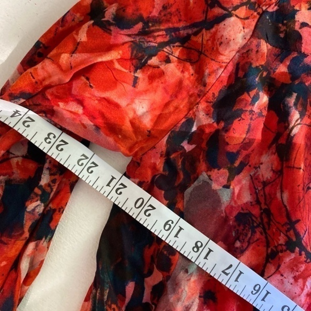 Soft Surroundings Rioja Crossover Wrap Red/Pink Blouse Size Small - Picture 6 of 10